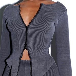 *Never Worn* KLabel Raw Edge Rib Top